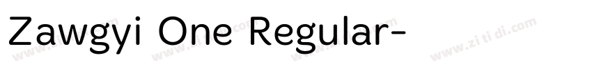 Zawgyi One Regular字体转换